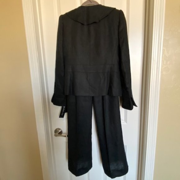 Ane Klein  2 Piece Linen Pant Suit Black  Size  2 - Picture 2 of 16